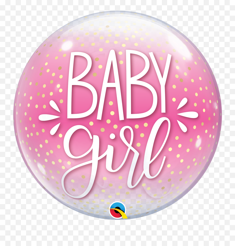 22 Single Baby Girl Pink U0026 Confetti Dots Bubble Balloon Emoji,Confetti Emoji Png
