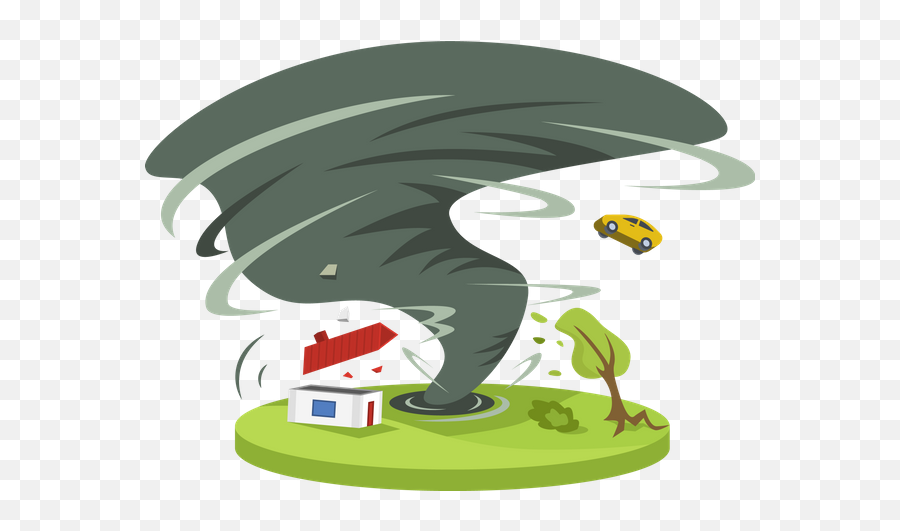 Best Premium Hurricane In Countryside Illustration Download Emoji,Hurricanes Clipart