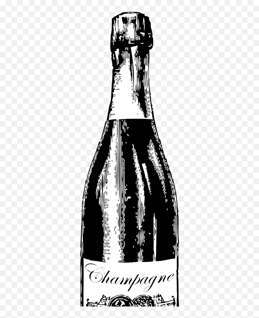 Champagne Bottle Svg Vector Champagne Bottle Clip Art - Svg Emoji,Baby Bottle Clipart Black And White