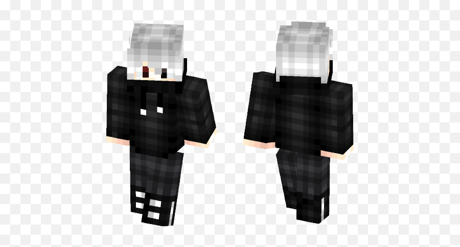 Download Hoodie With White Hair Dude Minecraft Skin For Free Emoji,White Hair Png