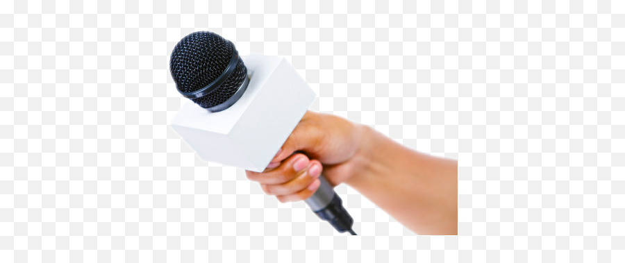 Reporter - Reporter Holding Microphone Png Emoji,Microphone Logo