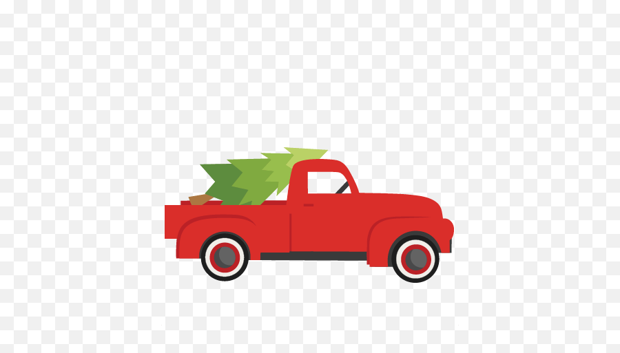 Download Hd Image Transparent Old - Clip Art Truck With Christmas Tree Emoji,Pickup Truck Clipart