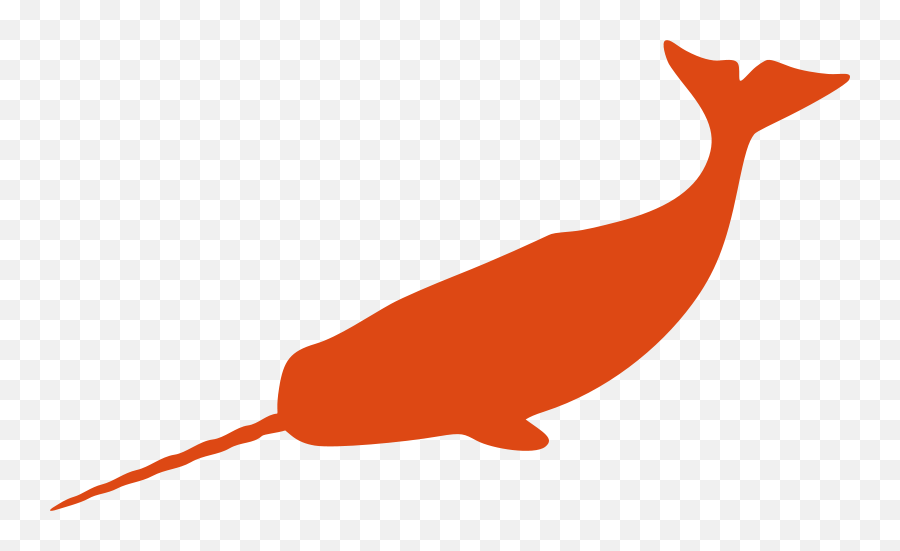 Large Narwhal Clip Art At Clker - Narwhal Silhouette Emoji,Narwhal Clipart
