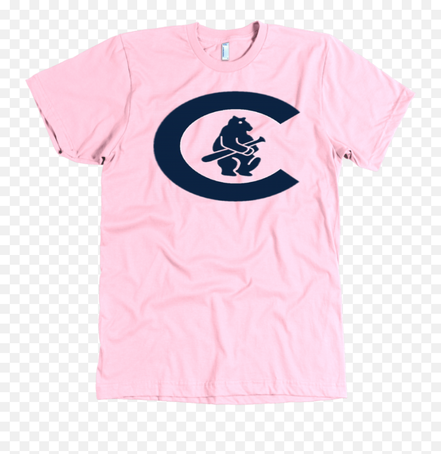 American Apparel Mens Pink 3xl - Short Sleeve Emoji,Chicago Cubs Logo