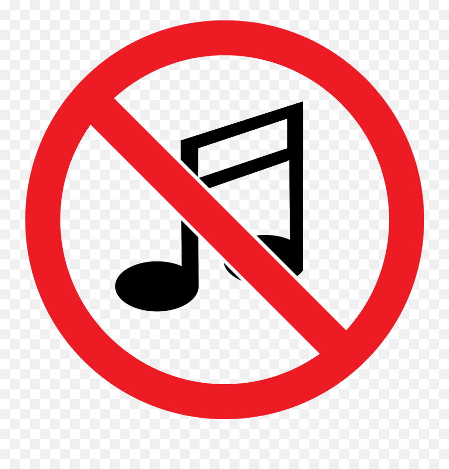 Prohibited Sign No Music 1207758 Png - Signs And Symbols In Library Emoji,Bite Mark Png