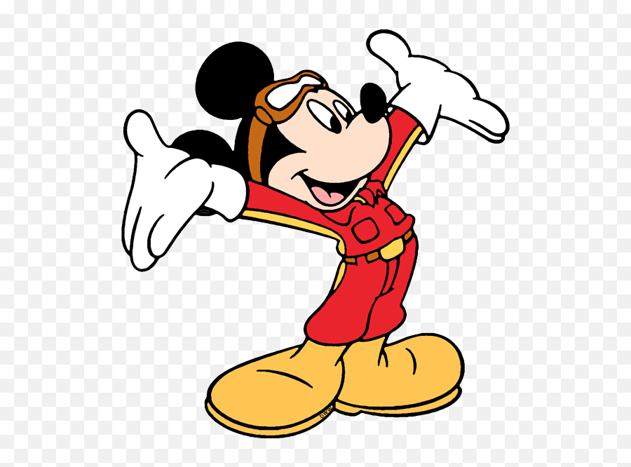 Mickey Mouse Clip Art 2 - Mickey Mouse Pilot Emoji,Pilot Clipart