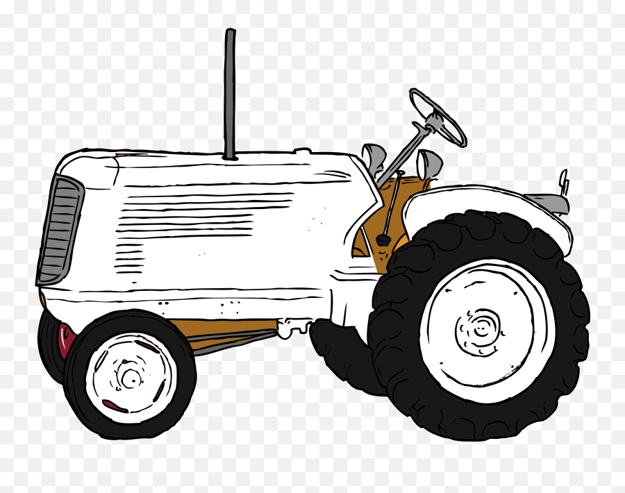 Farm Tractor Images Black And White - Clip Art Emoji,Trailer Clipart