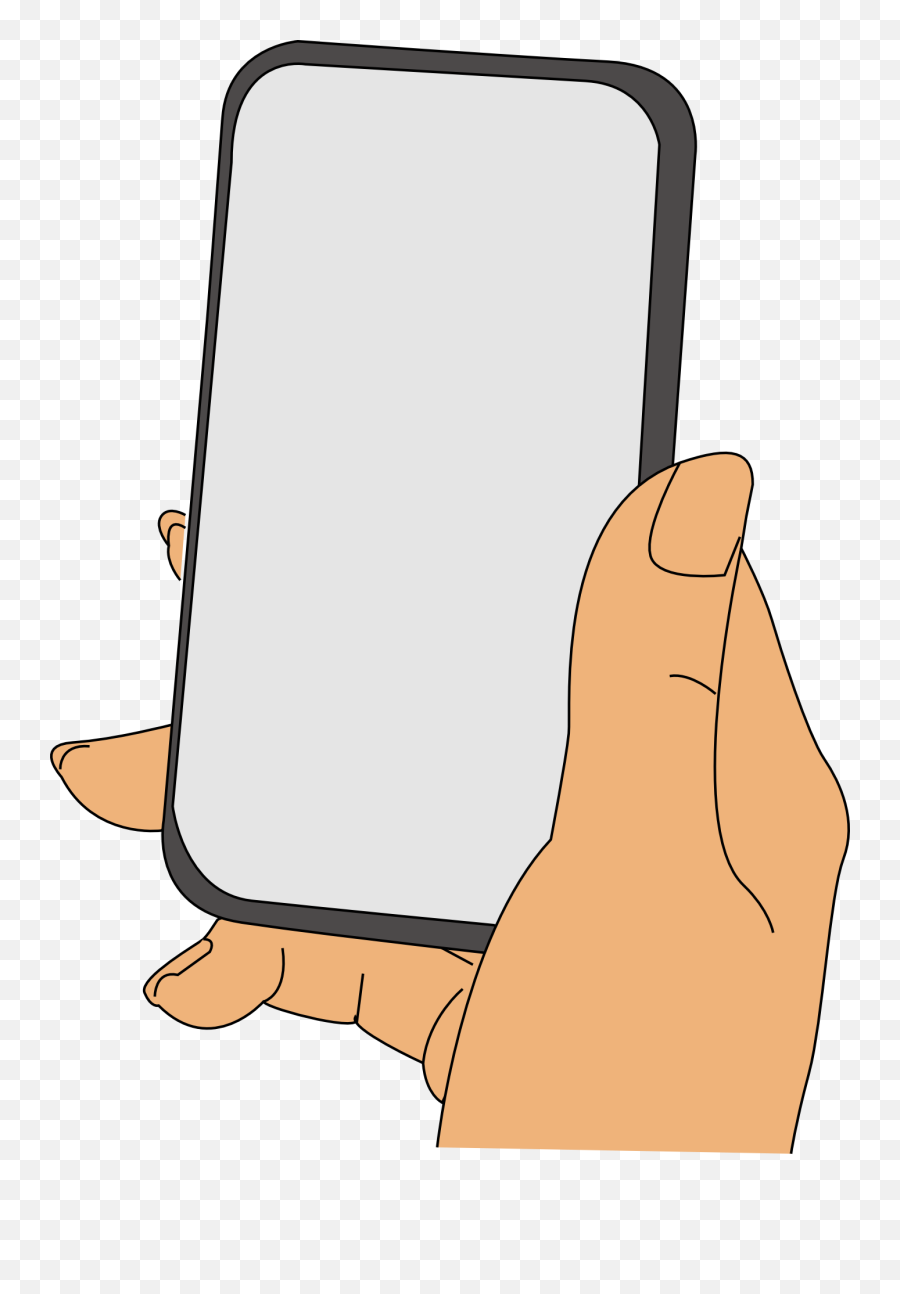 Iphone Clip Art At Vector Clip Art Png - Transparent Hand Holding Phone Clipart Emoji,Iphone Clipart
