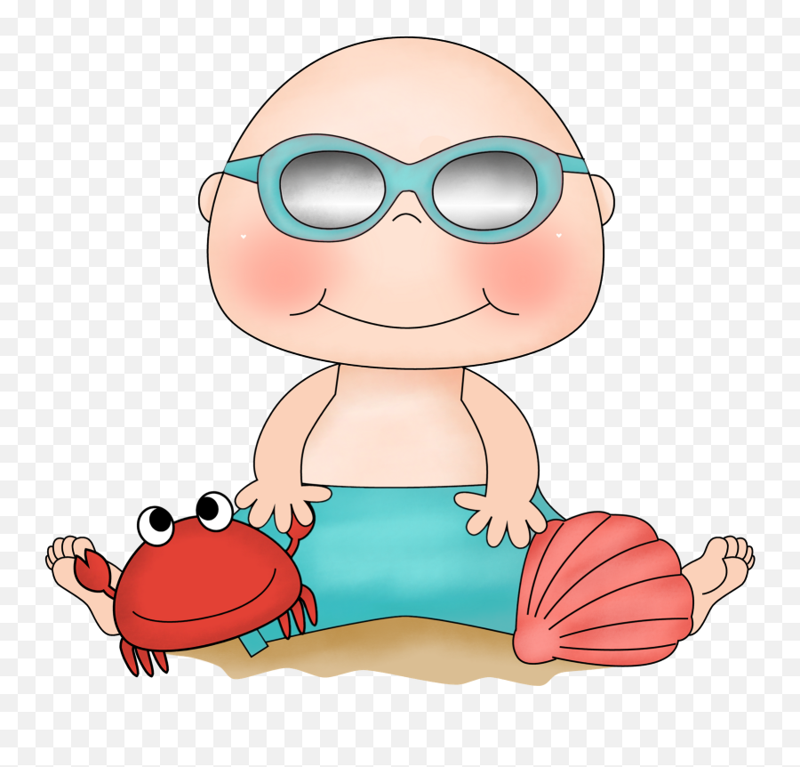 Praia Piscina Cute Clipart Beach Baby Clip Art Emoji,Summertime Clipart