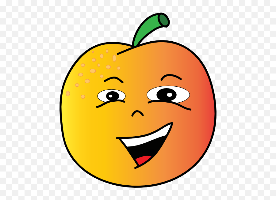 Peach Clipart - Peach With Face Png Emoji,Peach Clipart