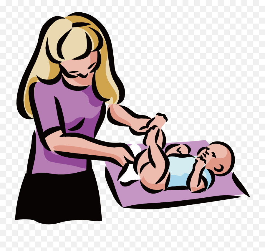 Diaper Infant Child Changing - Diaper Change Clip Art Png Baby Cartoon Changing Diaper Emoji,Diaper Clipart