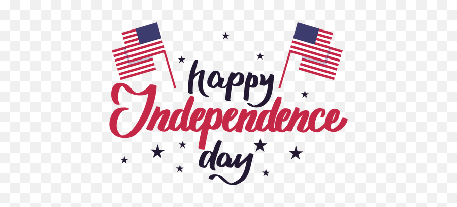 Happy Independence Day Flag Star Usa Sticker - Transparent Happy Independence Day Usa Transparent Emoji,Independence Day Clipart
