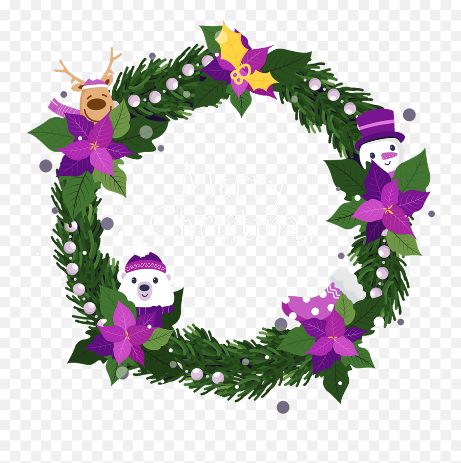 Free U0026 Cute Christmas Wreath Clipart For Your Holiday - For Holiday Emoji,Wreath Clipart