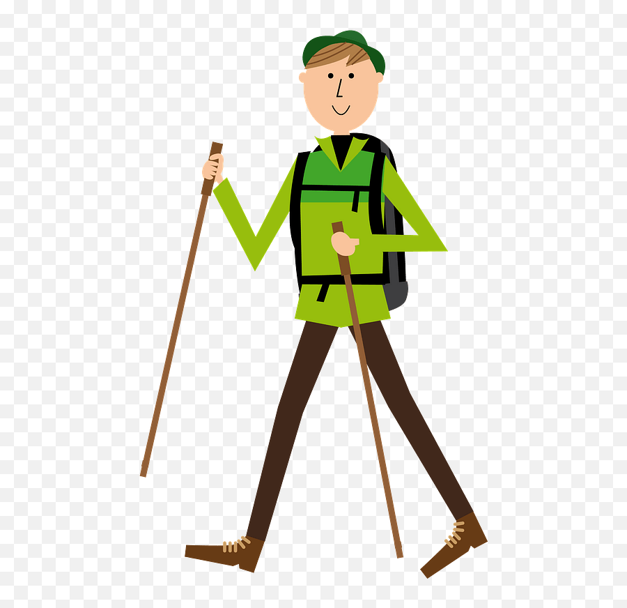 Hiker Clipart - Hiking Cartoon Png File Emoji,Hiker Png