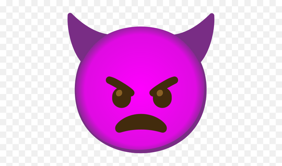 Angry Face With Horns Emoji - Emoji Demonio,Devil Emoji Png