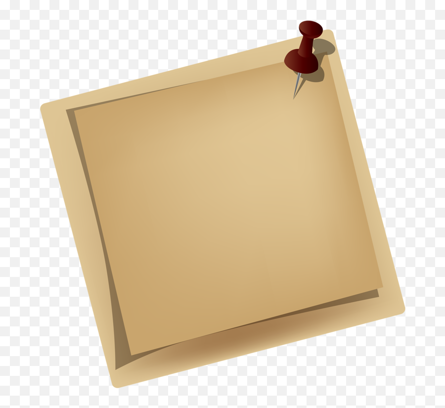 Download Hd Png Transparent Stock - Brown Paper With Pin Clipart Emoji,Napkin Clipart
