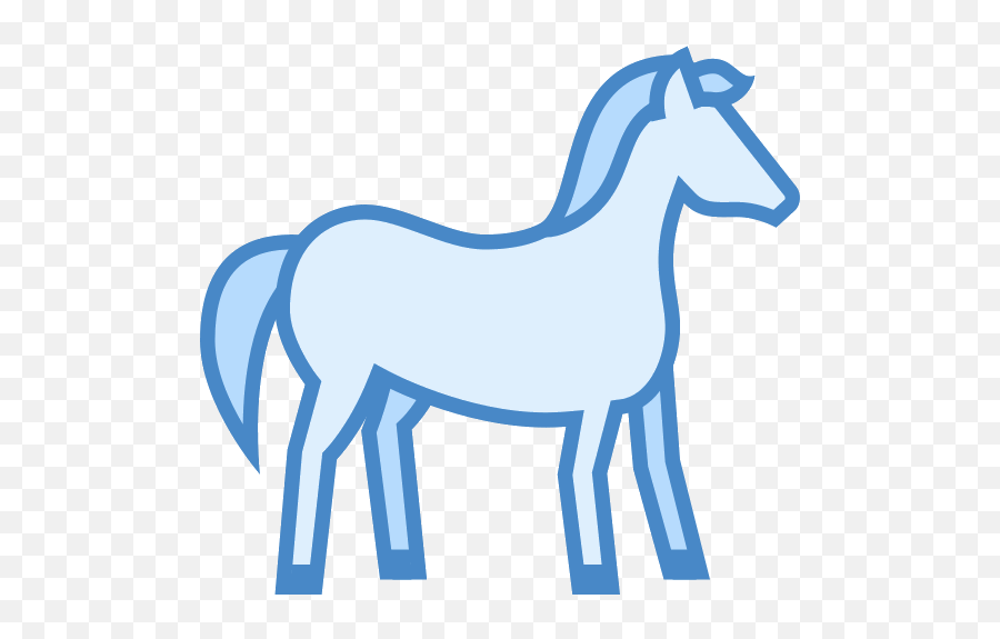 Download Hd Horse Clipart Png Image - Blue Horse Clipart Png Emoji,Horse Clipart