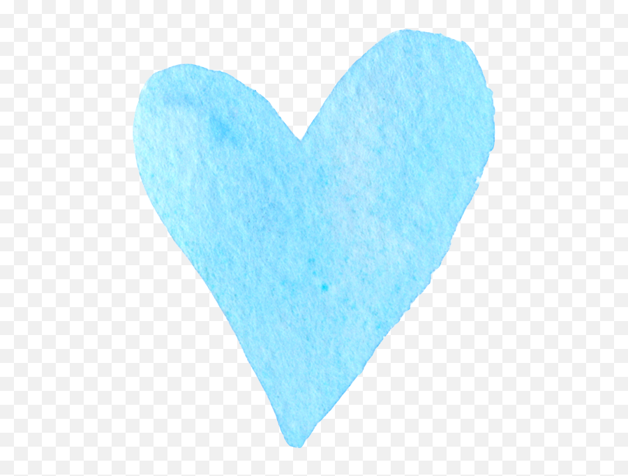 Download Hd Watercolor Blue Heart Png Emoji,Blue Heart Png