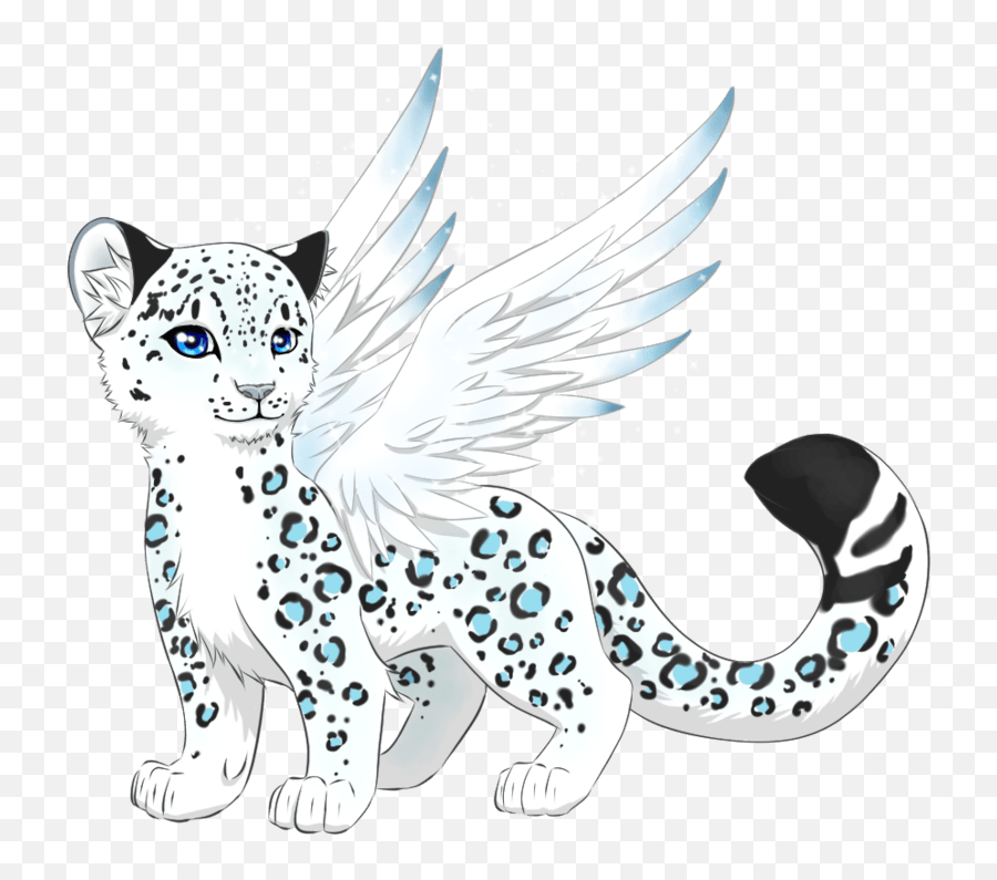 Snow Leopard Clipart Anime Baby Pencil And In Color - Cute Emoji,Cute Pencil Clipart