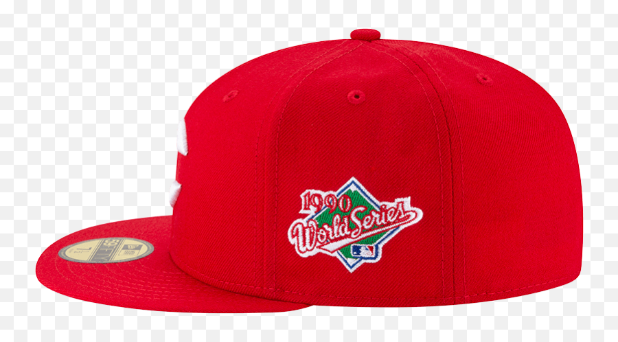Cincinnati Reds New Era 1990 World Series Patch Wool 59fifty Fitted Hat Red Emoji,Red S Logo