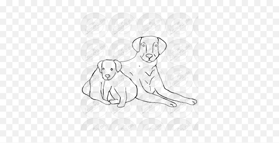 Dogs Outline For Classroom Therapy Use - Great Dogs Clipart Dog Emoji,Dogs Clipart