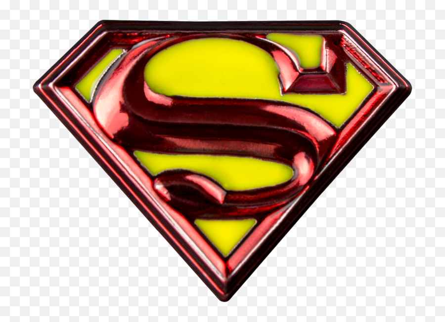 Superman - Logo Colour Enamel Lapel Pin Portable Network Graphics Emoji,Super Man Logo