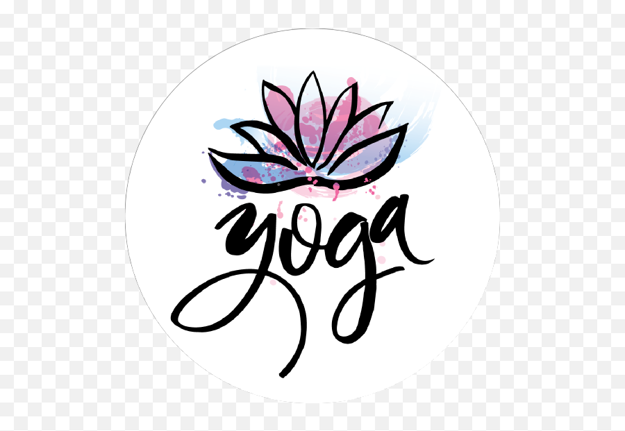 Hand Drawn Yoga Lotus Circle Sticker - Meditación Logos De Yoga Emoji,Hand Drawn Circle Png