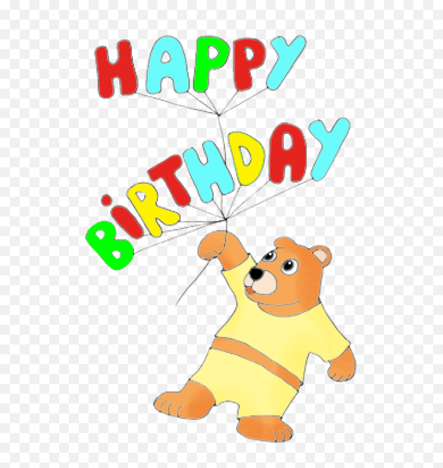 Bear Birthday Clipart Images Png Transparent U2013 Free Png - Happy Emoji,Birthday Clipart