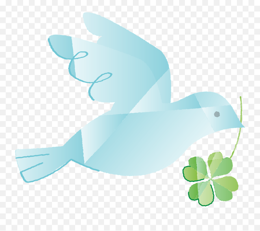 Pigeon Is Holding Clover Clipart Free Download Transparent - Songbirds Emoji,Pigeon Clipart
