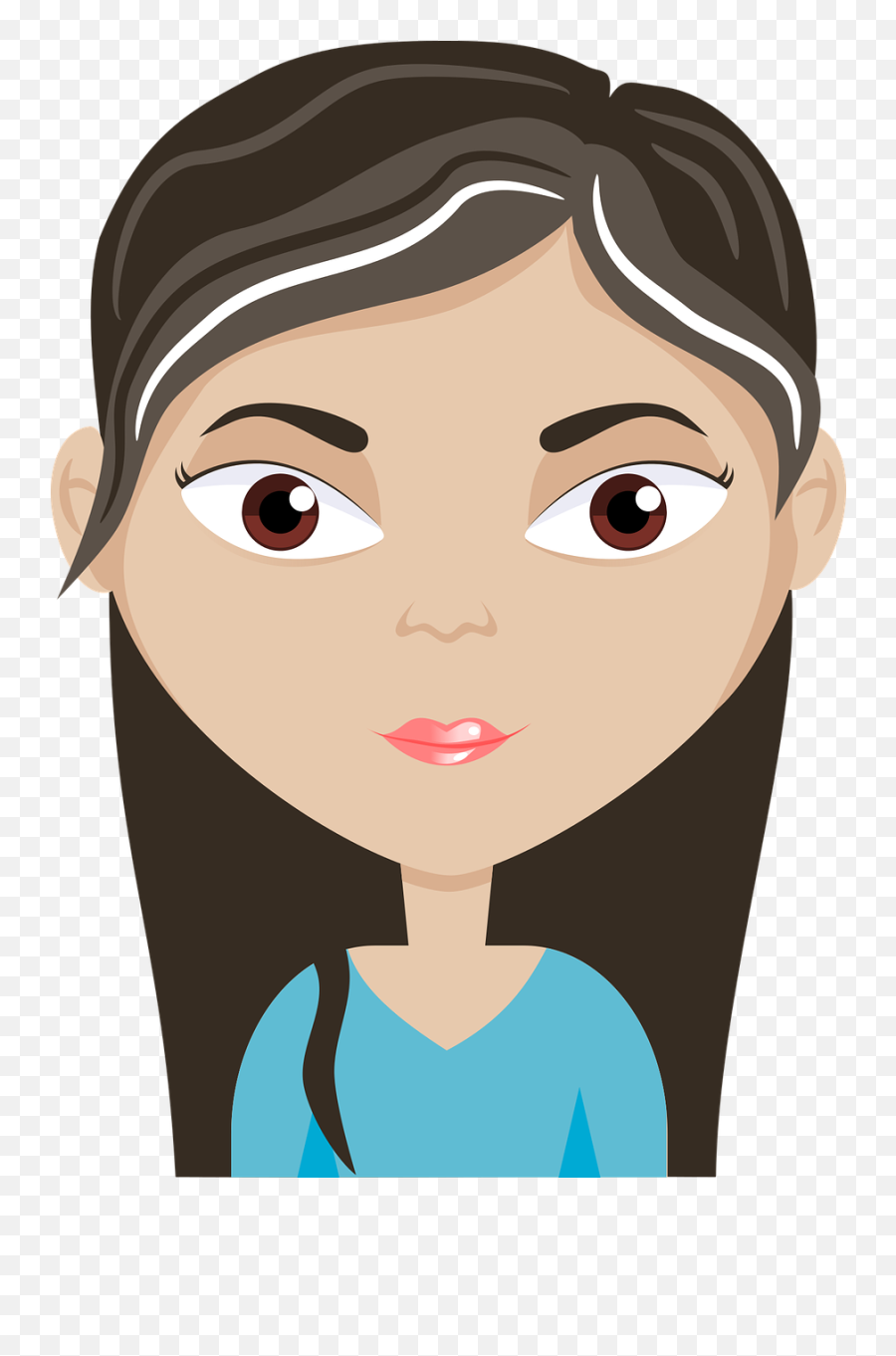 Avatar Cartoon Eyes Female Png Picpng - Woman Cartoon Face Clipart Emoji,Cartoon Eyes Transparent