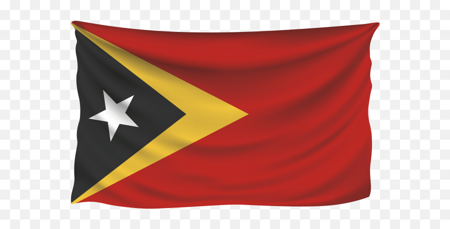 Wavy East Timor Flag Png Transparent Image - Freepngimage Flagpole Emoji,Red Flag Png