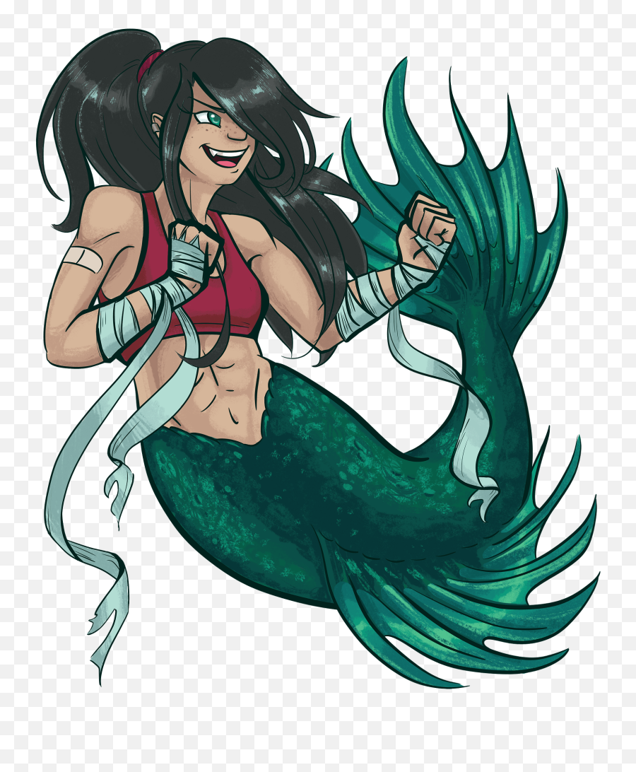 Mermaid Fighting Clipart - Fighting Mermaid Emoji,Fighting Clipart