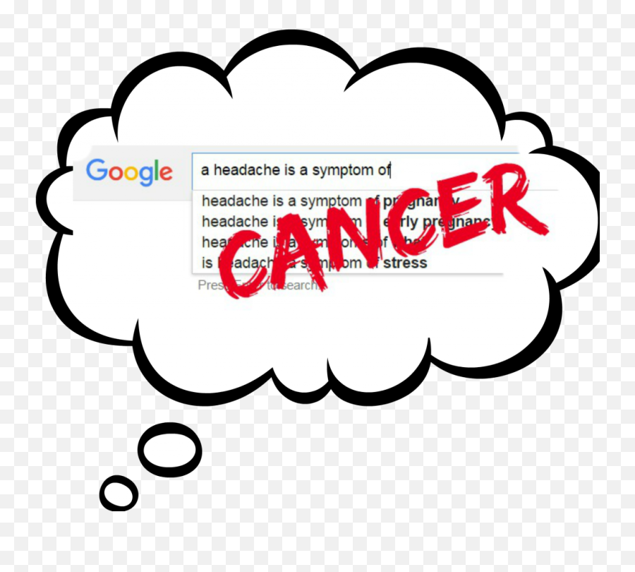 Google Cancer Headache Thoughtbubble Transparent Cartoon - Dot Emoji,Headache Clipart