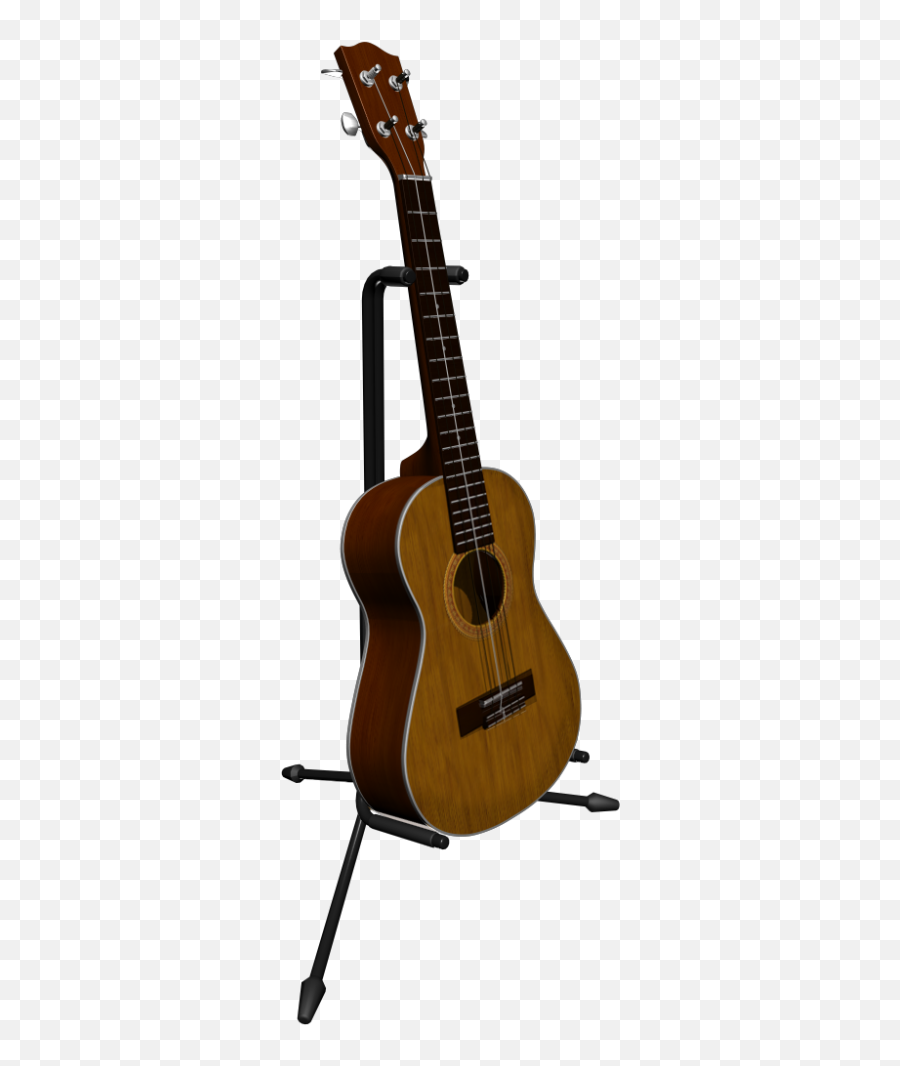 Guitar With Stand - Design And Decorate Your Room In 3d Solid Emoji,Acoustic Guitar Png