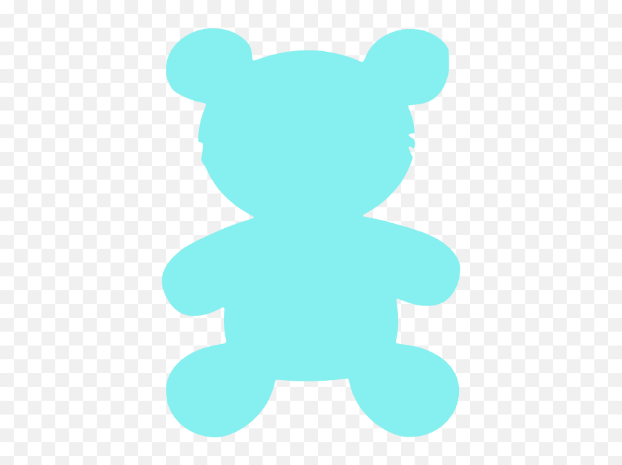 Bear Outline Blue Clip Art At Clker Emoji,Bear Clipart Silhouette