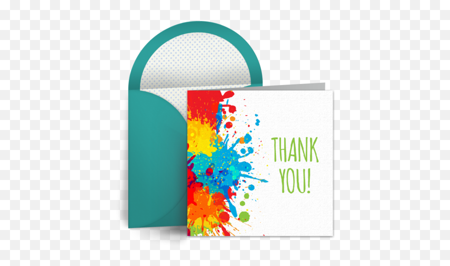 Paint Splatter Thank You Thank You Cards Free Ecards Emoji,Green Paint Splatter Png