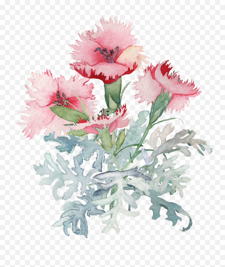 Deep Cove Flowers - Spring Flower Watercolor Bouquet Png Emoji,Spring Flowers Transparent Background