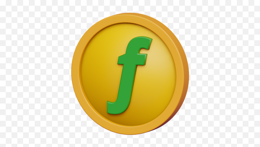 Premium Florin Coin 3d Illustration Download In Png Obj Or Emoji,3d Facebook Logo
