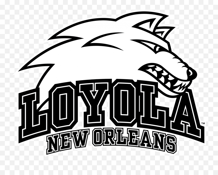 Text Logo - Loyola New Orleans Logo Png Black And White Emoji,Wolfpack Logo