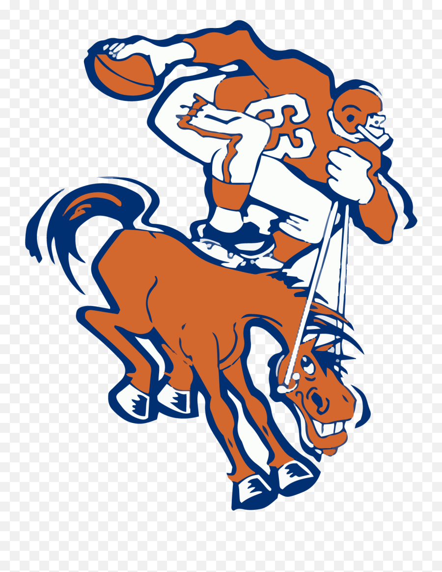 Broncos Old Logo Clipart - Denver Broncos Old Logo Emoji,Bronco Old Logo