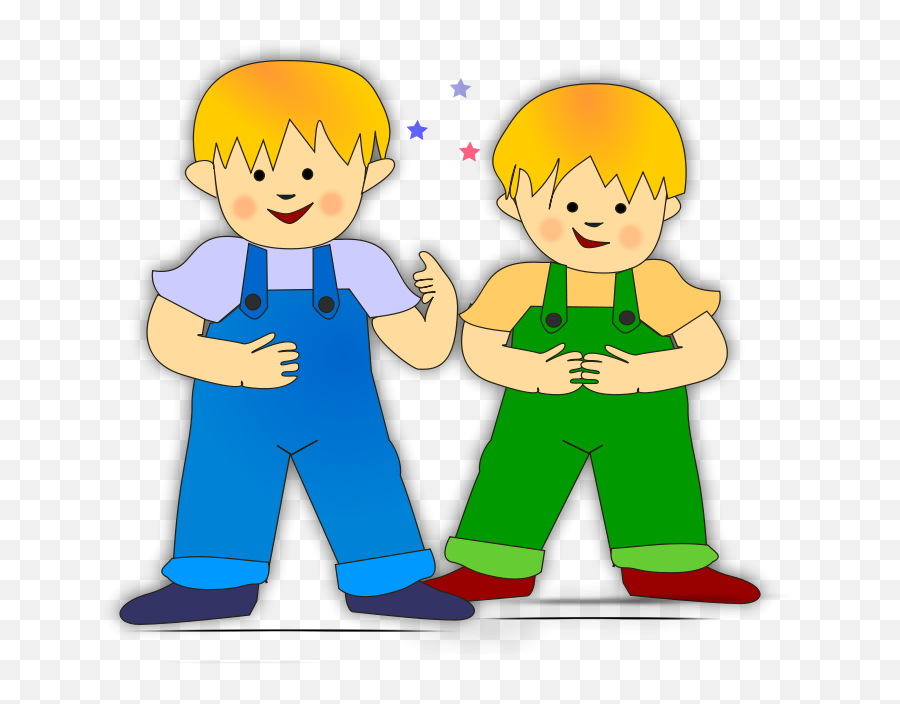 Twin Boys Clip Art - Brothers Clipart Gif Emoji,Twins Clipart