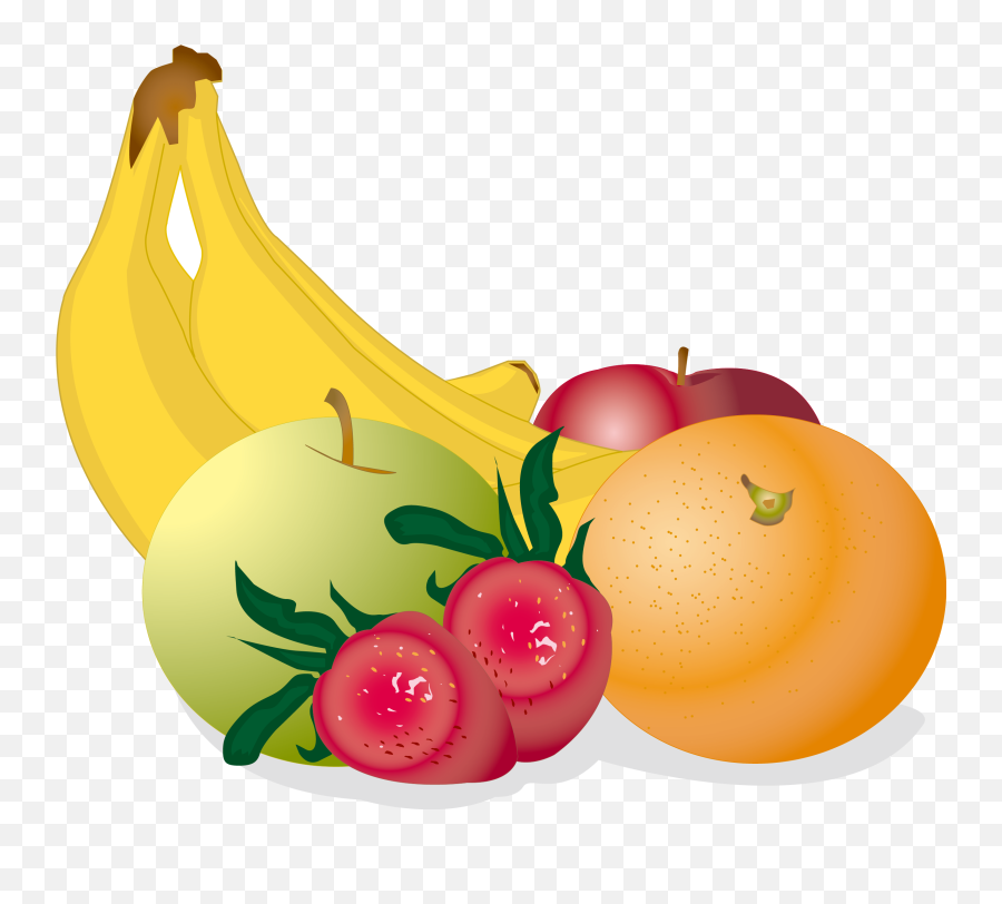 Fruits And Vegetables Vector Png Clipart - Full Size Clipart Orange Banana Apple Png Emoji,Fruits And Vegetables Clipart