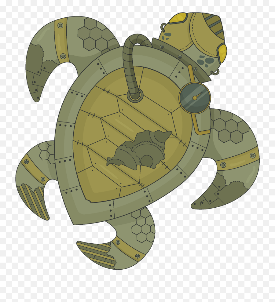 Steampunk Turtle Clipart Free Download Transparent Png - Tortoise Emoji,Sea Turtle Clipart