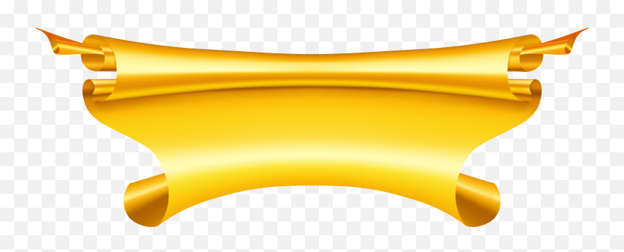 Gold Banner Hd Png Png Image With No - Color Gradient Emoji,Banner Clipart
