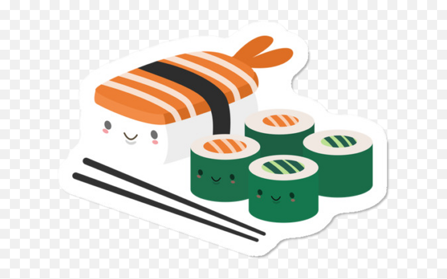 Stickers Aesthetic Sushi Png Clipart - Clip Art Emoji,Sushi Clipart