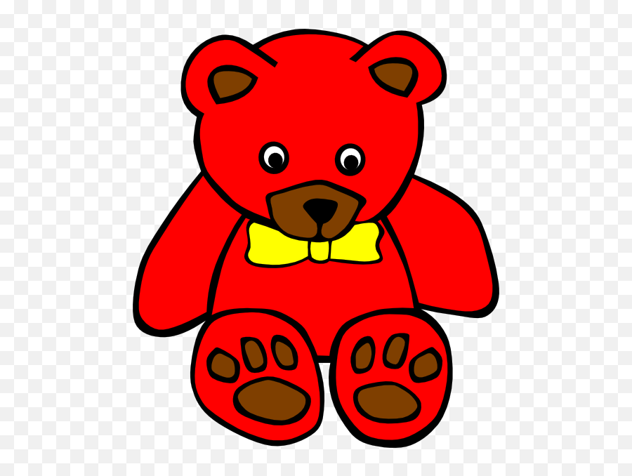 Red Teddy Bear Clipart Emoji,Baby Bear Clipart