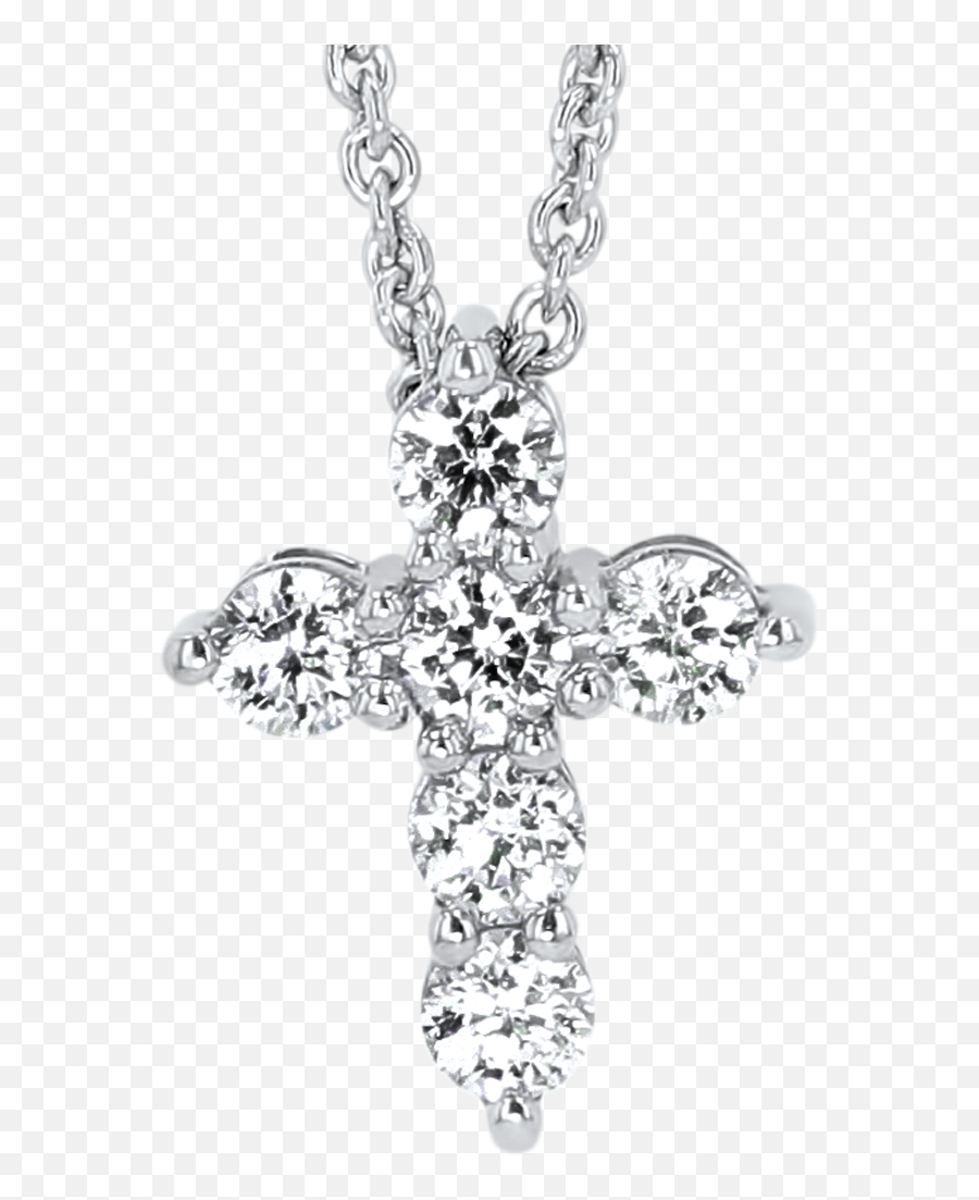 Denise Anne Diamond Sterling Silver Cross Pendant Emoji,Cross Necklace Png