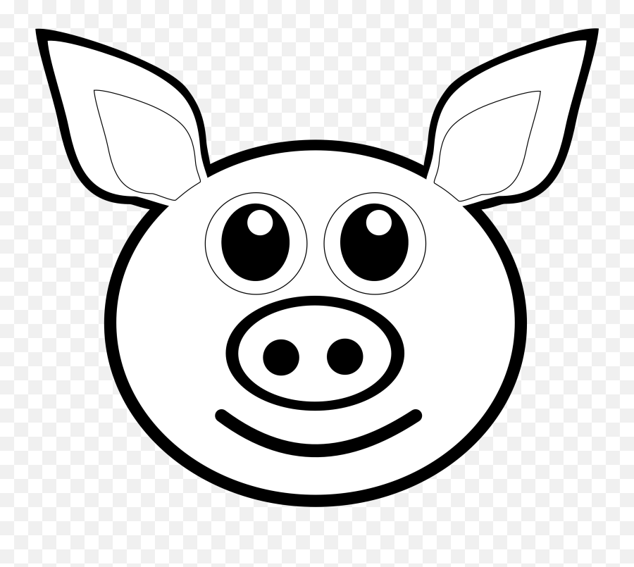 Clipart Drawing Of A Pig - Clipart Best Clipart Best Pig Face Coloring Page Emoji,Pig Clipart