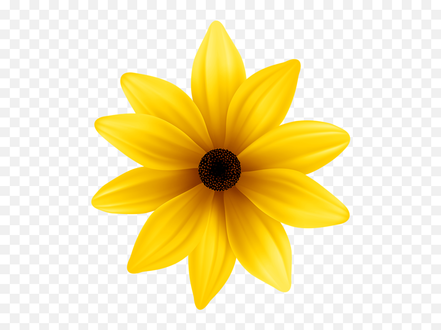 Flower Yellow Blue Clip Art - Yellow Flowers Png Download Emoji,Yellow Background Png