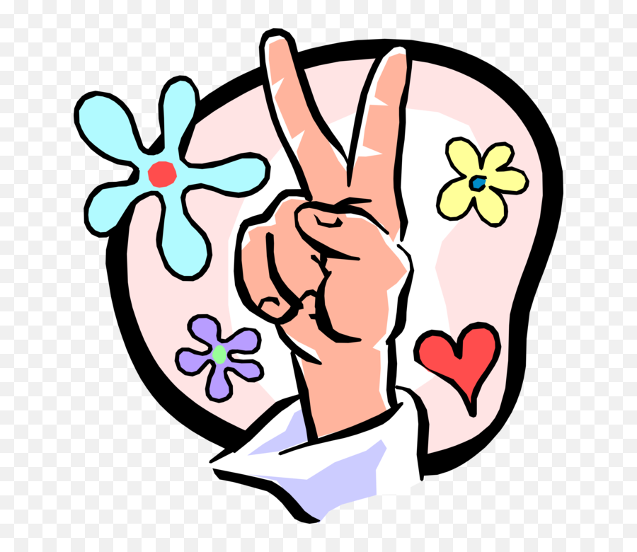 Peace Signhand Royalty Free Vector Clip Art Illustration Emoji,Peace Sign Clipart